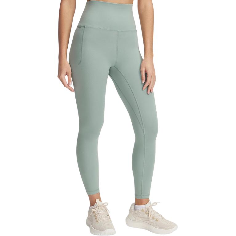 Under Armour Meridian Брюки спортивные женские дышащие повседневные длиной 9/10, со средней посадкой и кулиской, светло-зеленые 1382535-251