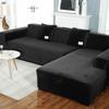Simple Solid Color Plush Surface Sofa Protection Cover With Anti Slip Strip For Household Protection