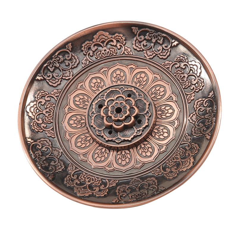 Винтажный настольный медный держатель для благовоний, внутренний и наружный держатель для благовоний, украшения для дома