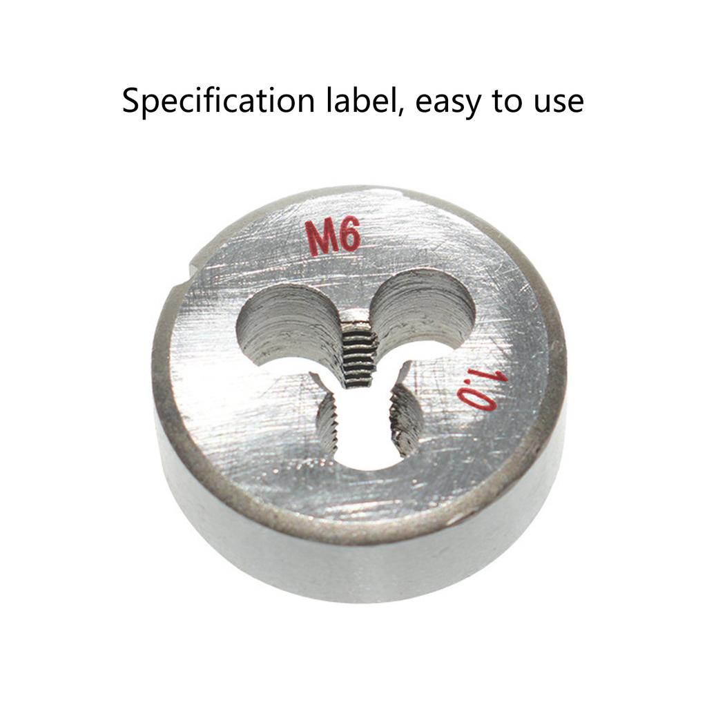 9 шт., полный набор плашек из легированной стали высокой твердости с метрической левой резьбой для инструмента для механического обслуживания металлоконструкций