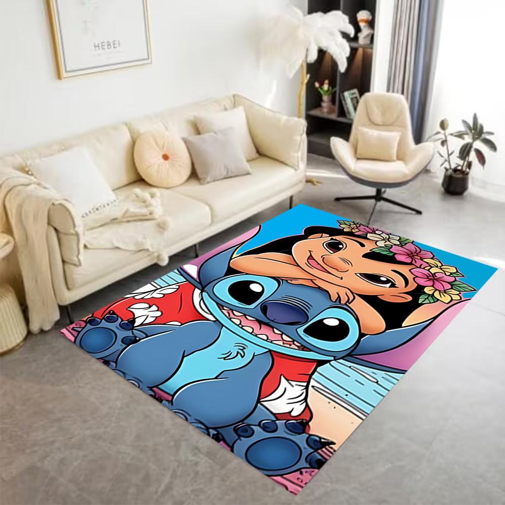 Lilo Stitch Dance Party Floor Rug Office Rug Perfect for Decorate room Foyer Study room Playrooms Antislip Carpet Anime Office Decor Wedding Party Gif
