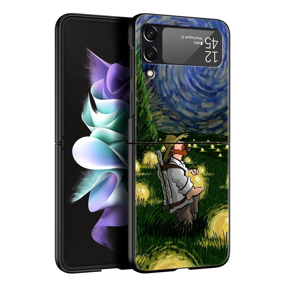 Чехол для Samsung Galaxy Z Flip 3 4 5 6 Складной Ван Гог Подсолнухи Звездная ночь Для Samsung Z Flip4 Flip5 ПК Жесткий чехол
