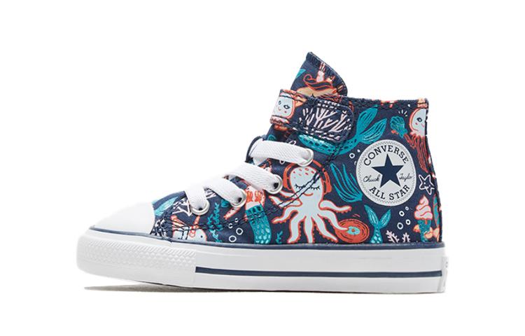 Converse Кеды Chuck Taylor All Star Подводная вечеринка Канвас Высокие Детские Обувь для Малышей Синий Младенец и Малыш 767203C