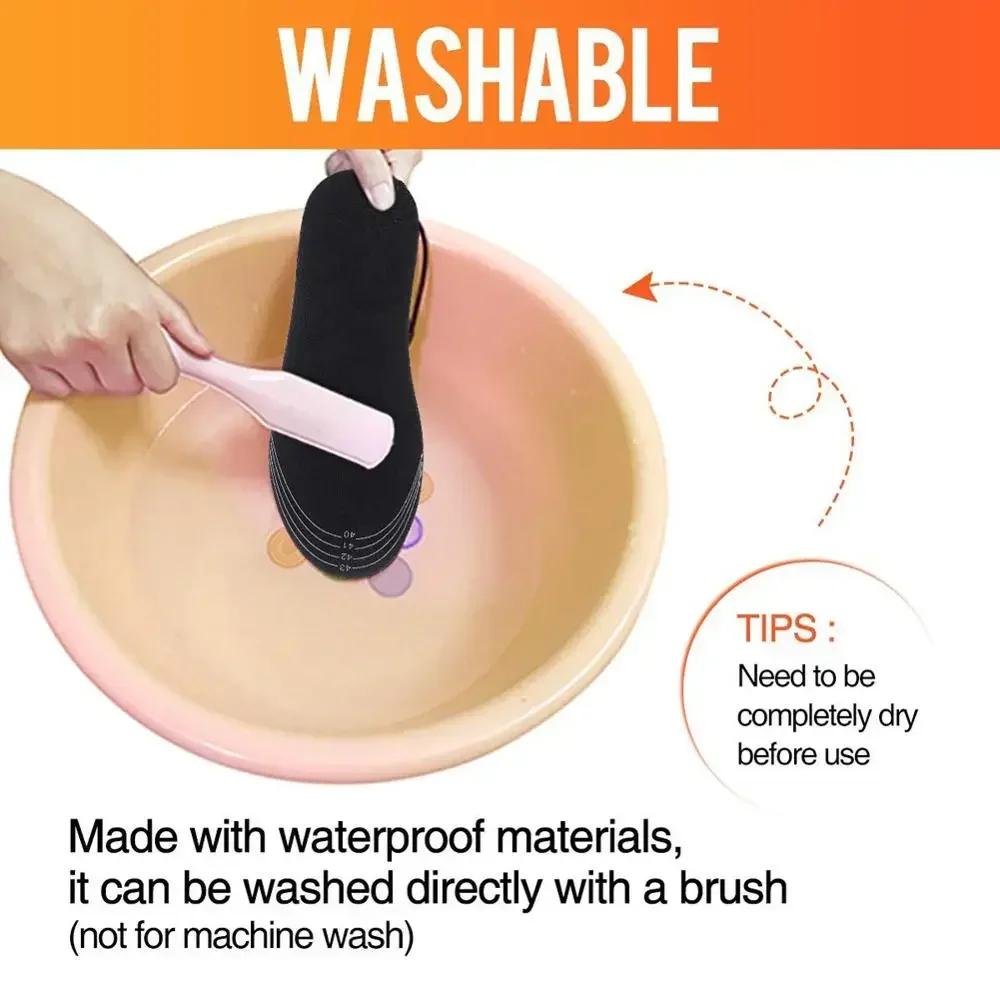 Стельки для обуви с подогревом от USB, теплые носки-матрасы с электрическим нагревом, моющиеся, теплые термостельки, унисекс, WJ014