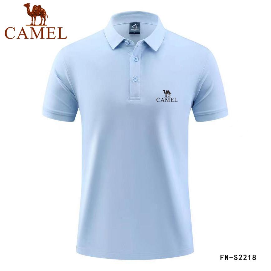 Camel Новая летняя рубашка-поло, высококачественная хлопковая мужская дышащая рубашка-поло с короткими рукавами, деловая повседневная рубашка-поло с вышивкой для мужчин
