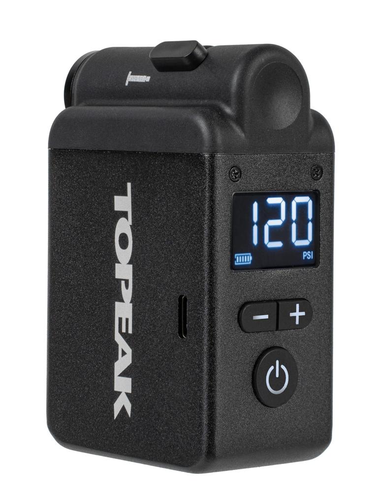 Topeak Digital Electric Pump with Digital Gauge for Bicycle Black E-Booster Tires,