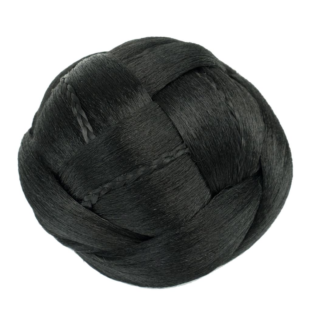 Плетеный шиньон для танцовщицы, накладные волосы, шиньоны в виде пончика, черные резинки для волос, булочка, парик, прическа, головной убор, парик