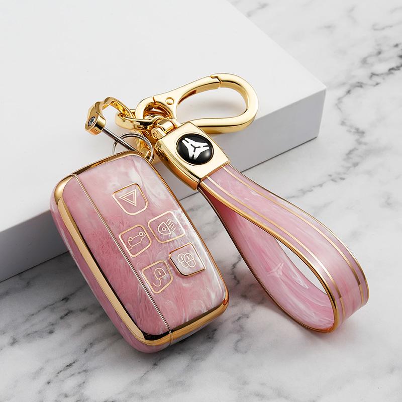 Free Sample TPU Jade Pattern Car Key Case Remote Control Protector Cover Compatible Land Rover Range Rover Sport Velar Discovery