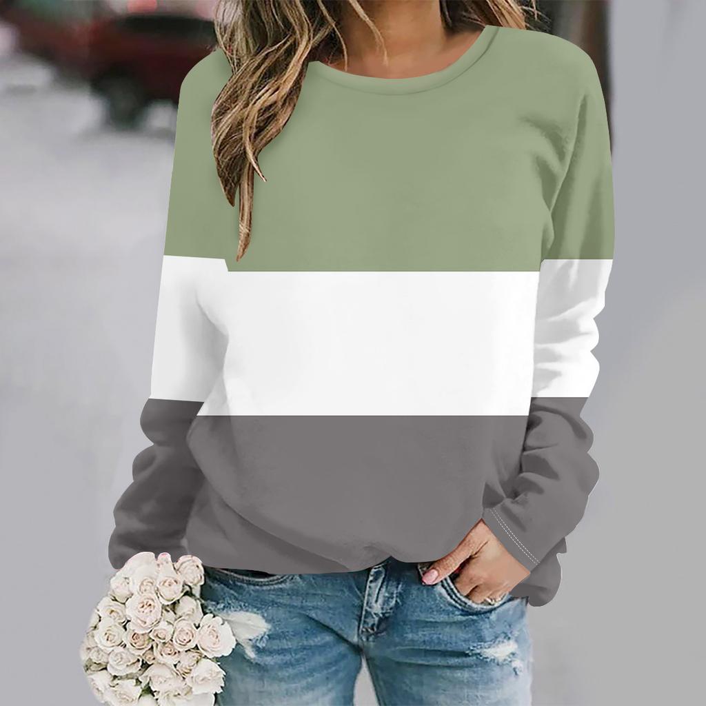 Осень и зима новая мода круглый вырез длинный рукав с принтом элегантная повседневная свободная толстовка