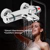Thermostatic Single Handle Wall Mount Shower Faucet Kitchen Sink Bath Mixer Tap Home Water Hot Cold Water Constant Temperature Control for Bathroom