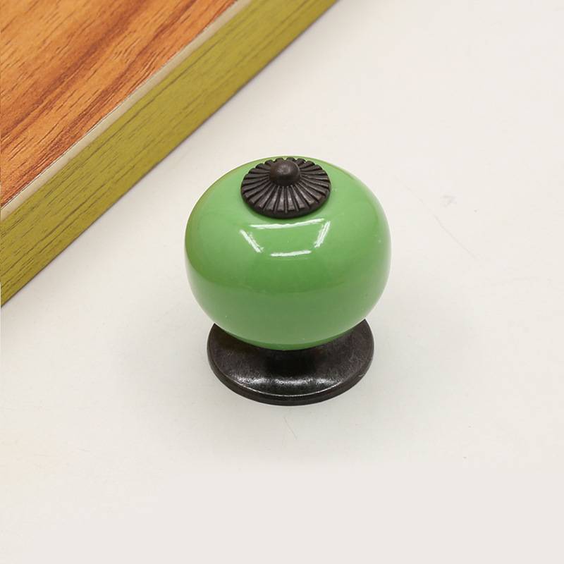 Кухонные ручки из красочного цинкового сплава с керамическими вставками для декора дома и хранения