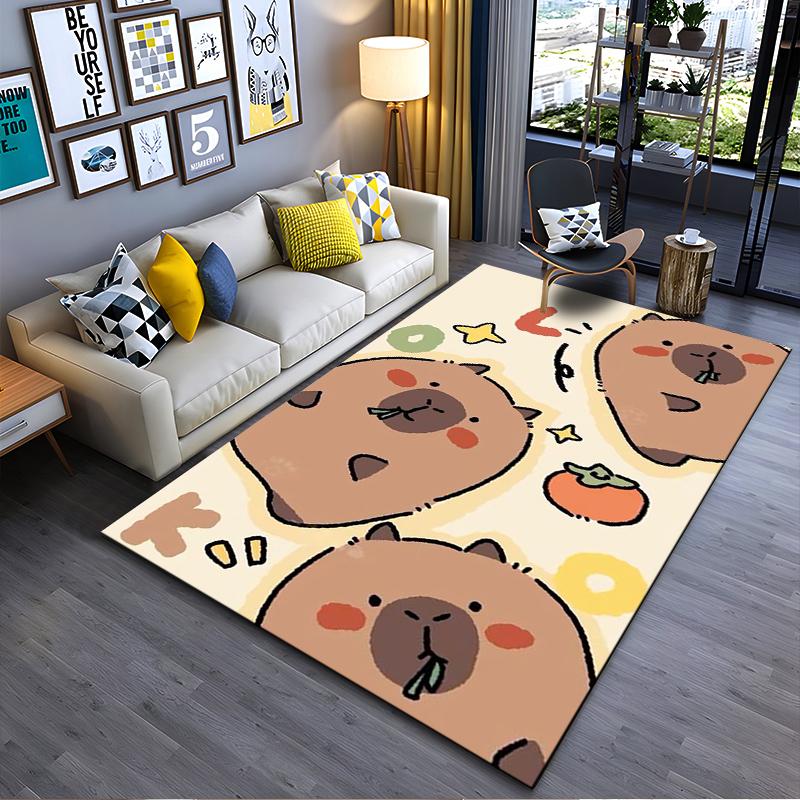 Cute Cartoon Animal Rug Suitable for use as an anti-slip game mat for living room and bedroom sofas