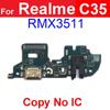 USB-плата для зарядки Realme C20 C21 C21Y C25 C25Y C25S C35 USB-разъем для зарядного устройства, разъем для гибкого кабеля, порт, детали