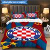 HNK Hajduk Split 3pcs Bedding,Including 1pc Duvet Cover And 2pcs Pillowcases Perfect for Christmas,Ideal for Bedroom, Dormitory