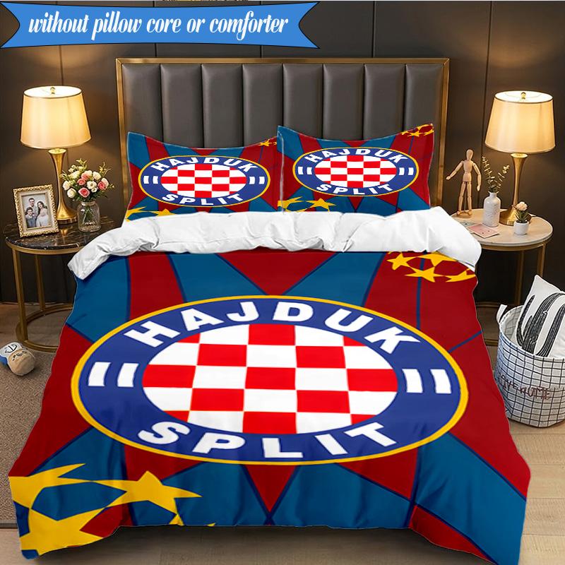 HNK Hajduk Split 3pcs Bedding,Including 1pc Duvet Cover And 2pcs Pillowcases Perfect for Christmas,Ideal for Bedroom, Dormitory