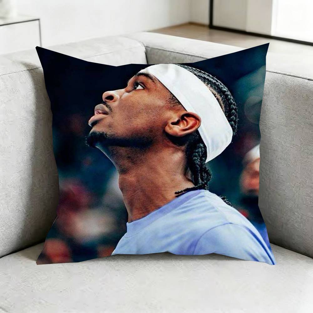 SShai GGilgeous Alexander Basketball Pillow Case Square DoubleSided Sofa Cushion Cover Bedroom Bedside Pillow Gift