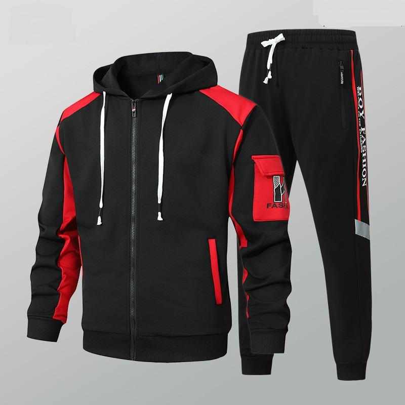 Полая версия Спортивная одежда и стиль Верхняя куртка Может добавить Молодежная одежда для мальчиков Групповая одежда Набор из двух предметов