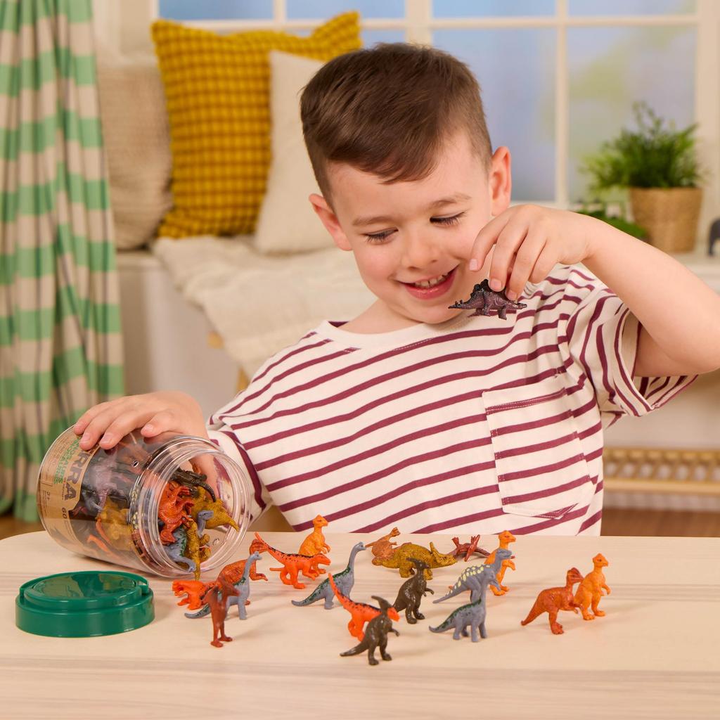 Игрушки Terra от Battat Dinosaur Toys Фигурки динозавров Dinosaur World Набор из 60 коллекционных фигурок Возраст от 3 лет и старше Оригинальный продукт B.