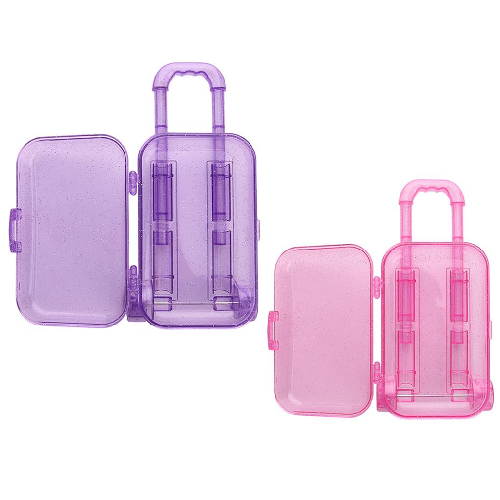 Мини Чемодан Пластиковый 18-Дюймовый Кукольный Чемодан Дорожный Чемодан Тележка