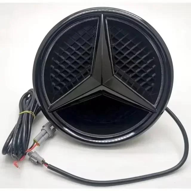 2025 Hot For Benz Car Front Grilled Star Emblem LED Illuminated Logo White Blue Red Light for Mercedes Benz W205 C E R ML GL GLA