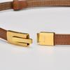 Metal Alloy Buckle Thin Waistband Versatile Cowhide Belt Trouser Dress Belts  For Women Girls