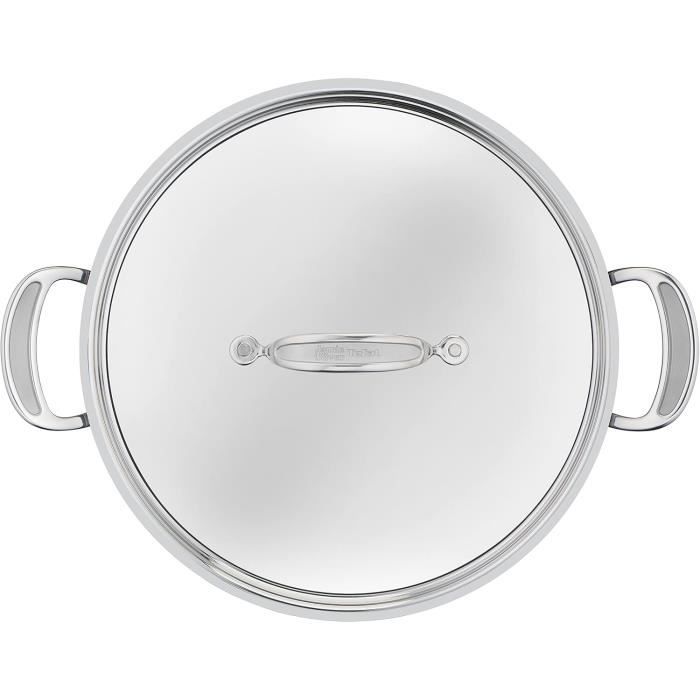 Poêle peu profonde - Tefal - Jamie Oliver - Acier inoxydable - 30 cm - Anti-adhésif titane