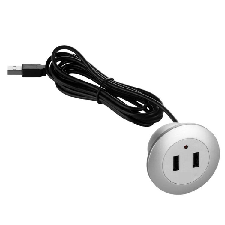 Встраиваемый настольный USB-зарядный удлинитель Кабель для зарядки телефона Стол Диван Скрытый Разъем-соединитель