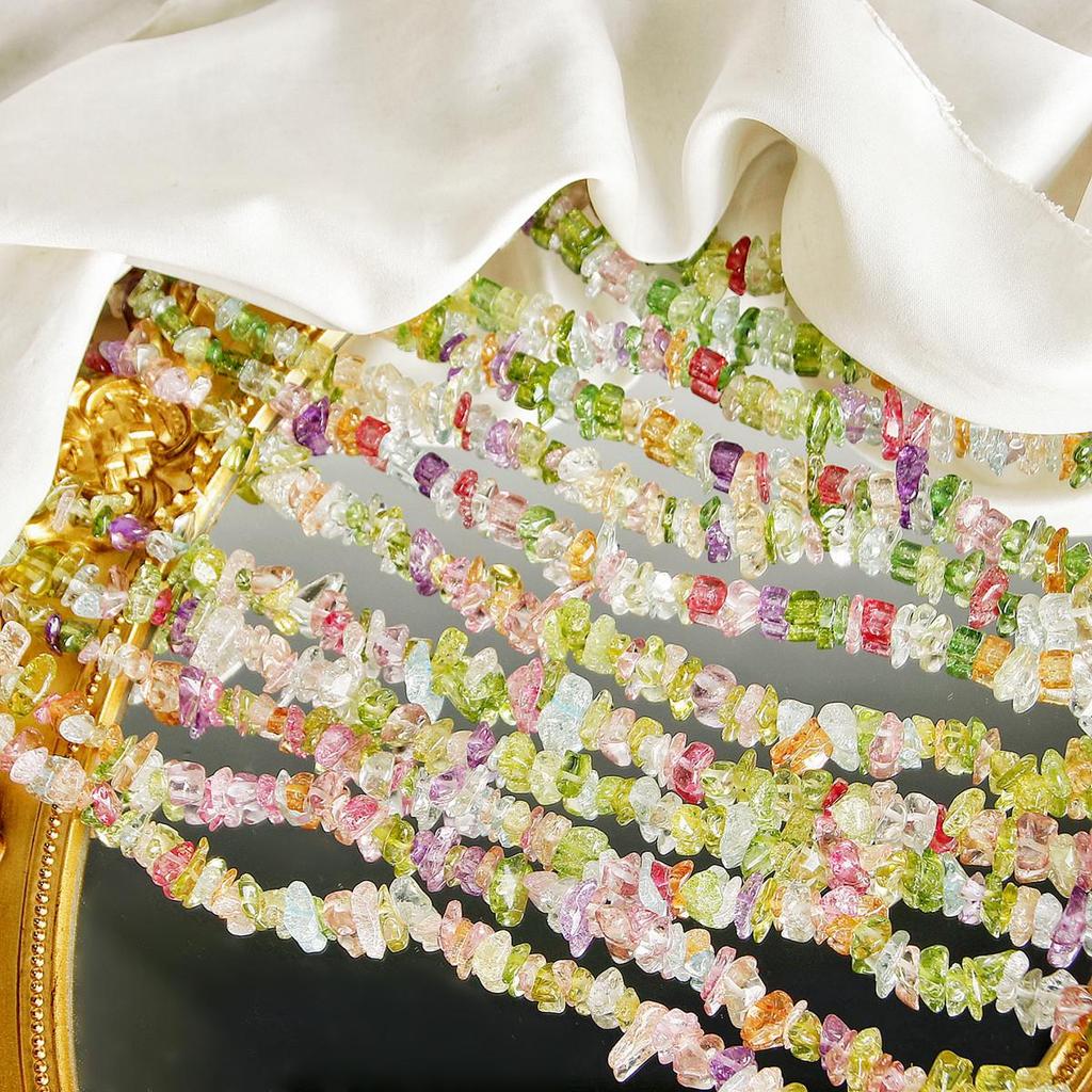 Colorful Natural Crushed Stone Beads for DIY Necklaces & Bracelets