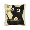 Cat Ramen Anime Kawaii Cat Pillow Case Square Pillow Cover For Chair Sofa Home Decor Kawaii Pillowcases