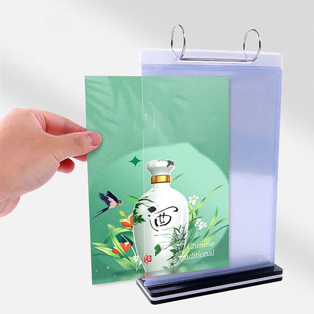 Waterproof Table Menu Stand A4 A5 A6 Flip Menu Stand Clear Paper Menu Display Stand  Dining-table