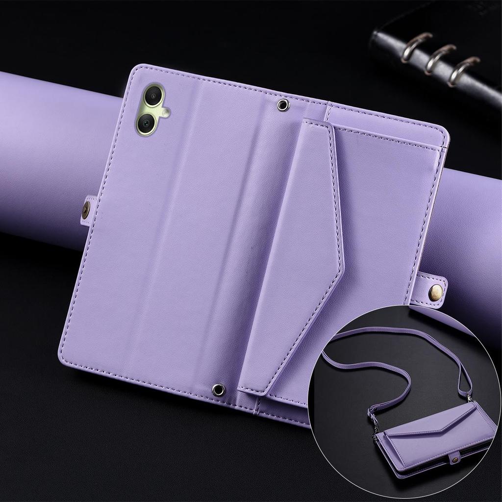Чехол-книжка для Samsung Galaxy A07, A06 5G 4G, A05, A04e, A04 Стиль конверт Кошелек из ПУ-кожи Чехол для телефона С ремешком через плечо
