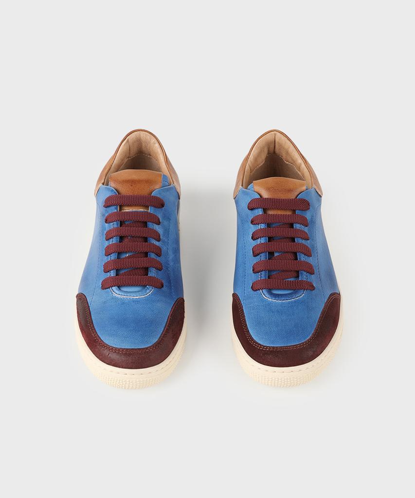 Panicale Blue Cowhide Sneakers