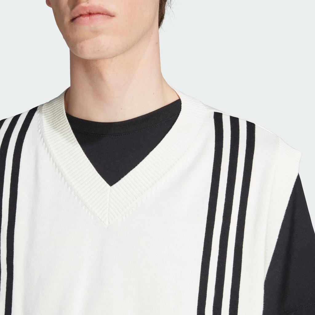 Adidas Originals Clover Hack Knitted Sports Vest With Three Stripes Men Tops Han-Jade-White IM4574