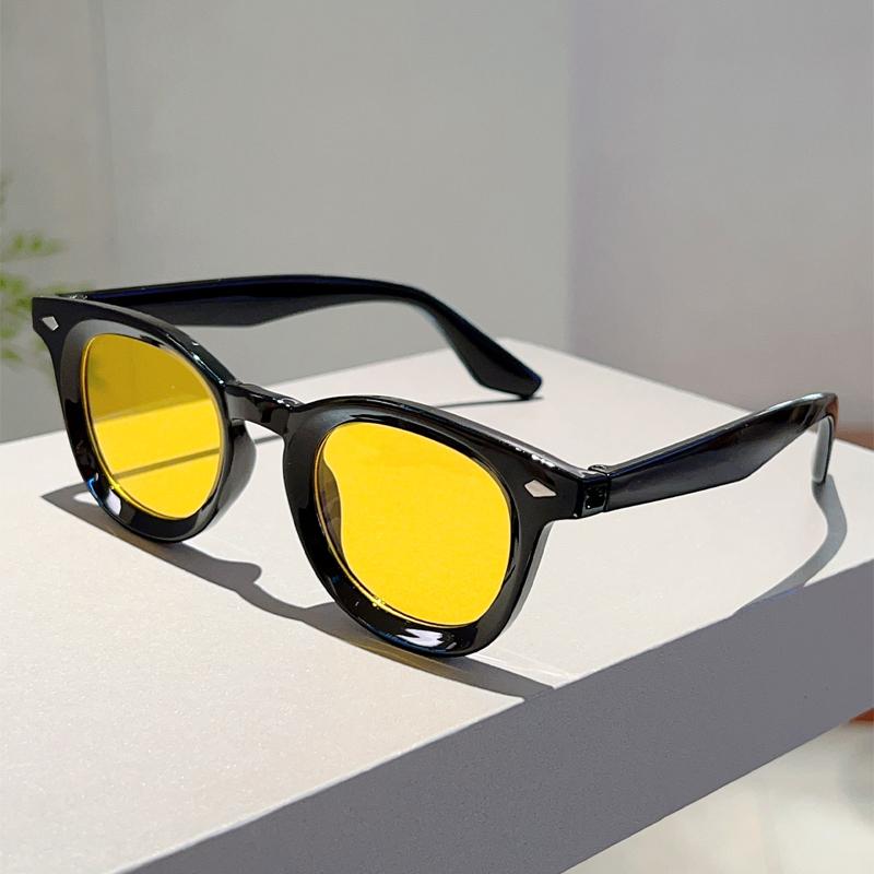 Круглые Солнцезащитные Очки Мода Винтаж Корейский Стиль Конфетный Цвет Повседневные Оттенки Женские Шикарный Дизайн Бренда Уличный Декор Солнцезащитные Очки