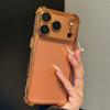 Ударопрочный силиконовый мягкий чехол для iPhone 17 Air 16 15 14 13 Pro Max Plus Покрытие Блестящий Роскошный Чехол Прозрачный Корпус Оранжевый 17Pro