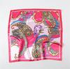 New Spring/Summer Orange Imitation Silk Neckerchief Outdoor Decoration Wraps for Women 90*90cm Cashew Print Square Scarf