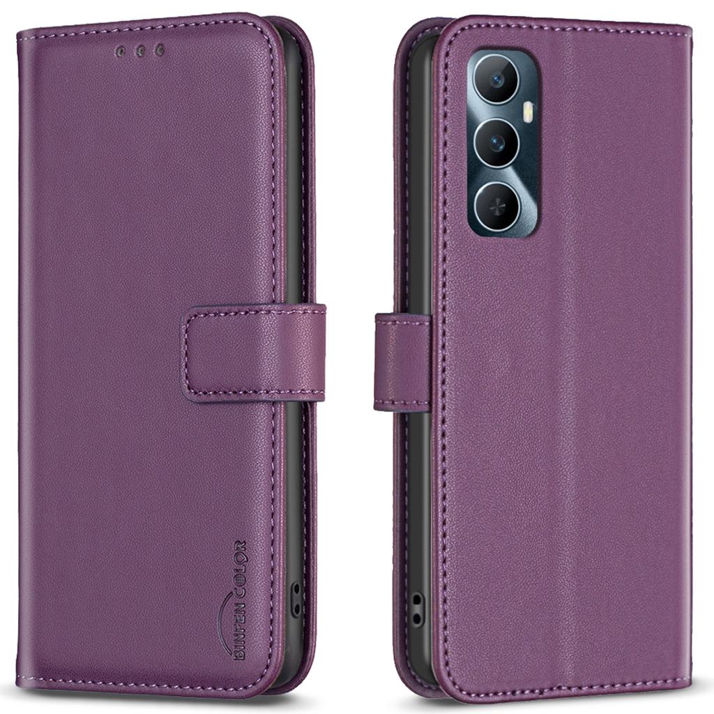 BINFEN COLOR BF17 Для Realme C65 4G Чехол-кошелек Фолио Флип Кожаный чехол для телефона