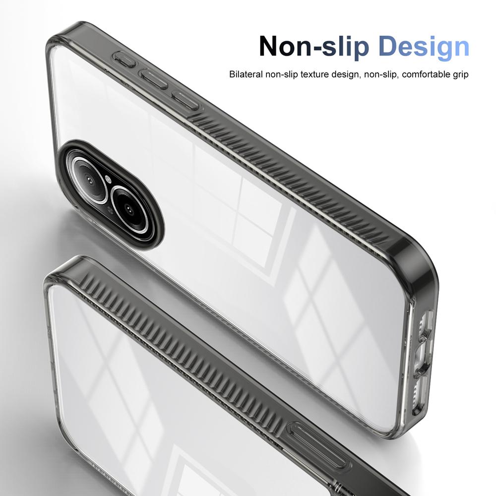 KEYSION Прозрачный чехол для Realme C67 4G Мягкий ТПУ+ПК Противоскользящий HD Прозрачный Ударопрочный Задняя крышка телефона для OPPO Realme C67