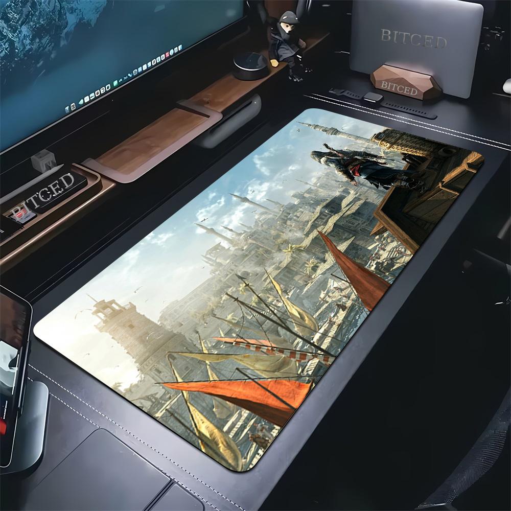 Большой коврик для мыши Assassin S Creed Игровой коврик для мыши Speed Настольный коврик 900x400 Игровые коврики для ноутбука Для офиса Ковер Настольные аксессуары