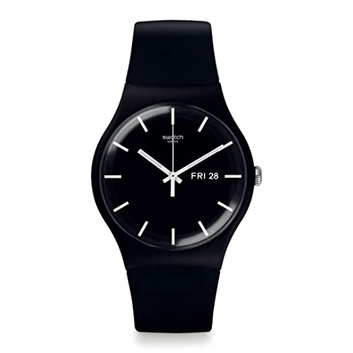 [Swatch] Часы Унисекс 41 мм Моно Черный SO29B704 Черный Современные