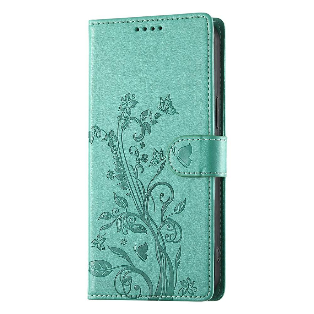 Для Oppo Reno15 F 5G Чехол-кошелек с принтом Бабочки и Цветов из ПУ-кожи с Ремешком на Запястье