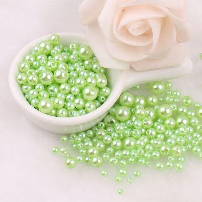 Высококачественная перфорированная разноцветная имитация жемчуга ABC, своими руками, платье из бисера, серьги, браслет, ожерелье с россыпью бусин