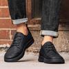 Casual Men's Leather Shoes Trendy Minimalist Style Outdoor Leisure Party Daily Office Walking Flat Bottomed Quality Shoes