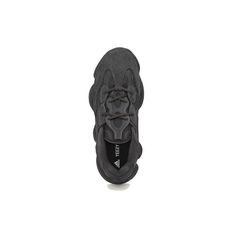 adidas Оригинальные Yeezy 500 Utility Black Ткань Замша Круглый носок Шнуровка Амортизирующие Нескользящие Прочные Низкие Кроссовки для папы F36640-2020