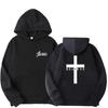 Men's "Believe In The Crucifixion Jesus" Printed Hooded Shirt, Trendy and Cool