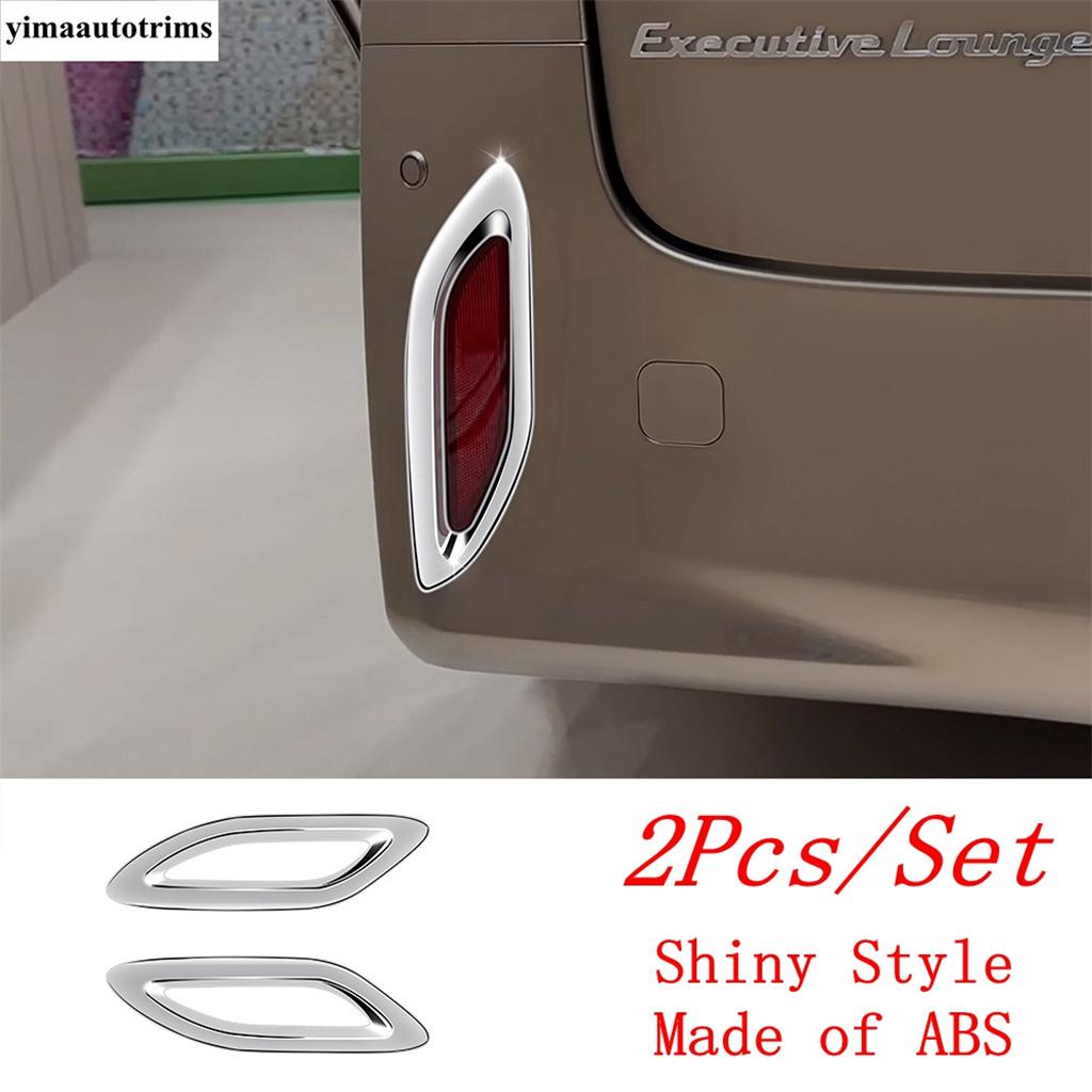 Car Rear Fog Light Lamp Frame Decoration Cover Trim For Toyota Alphard Vellfire 40 Series 2024 Chrome / Black Accessories