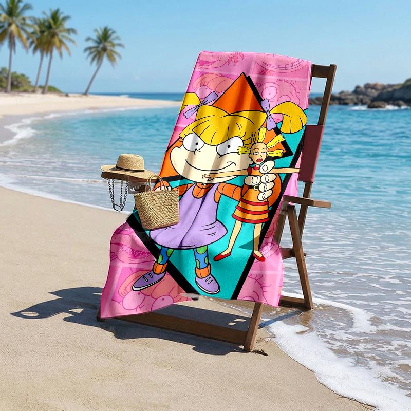 Rugrats Paris Fashion Beach Towel: Ideal for Summer Adventures Soft, absorbent and quick drying suitable for swimming and bathing