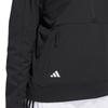 Женская куртка для гольфа Adidas Golf Adizero из смесовой ткани с длинным рукавом, черная, на молнии до середины.