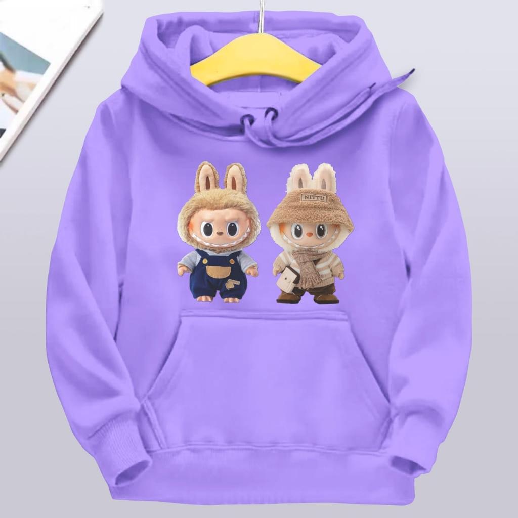 Children's Hoodie New Trendy Labubu Kids Cute Cartoon Print Casual Daily Hoodie 100-160cm Boys Girls