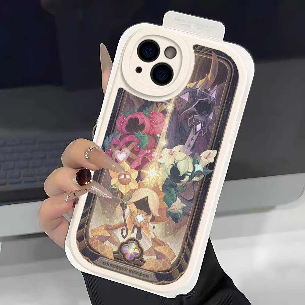 Чехол для телефона для мобильной игры C-Cookie Run Kingdom Для iPhone 16 15 14 13 12 11 Pro Max Plus Мягкий кожаный чехол